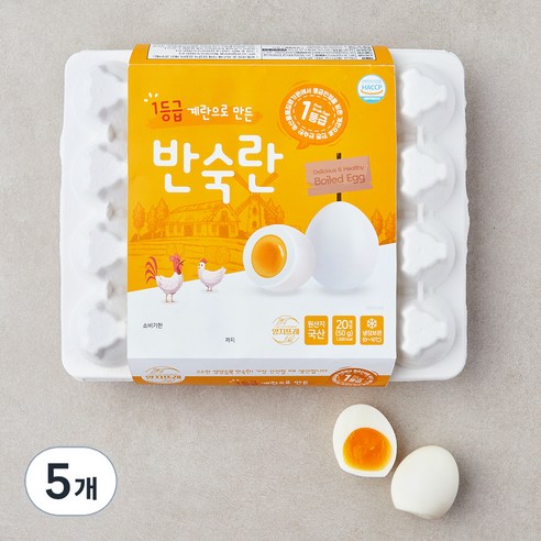 양지뜨레 1등급 계란으로 만든 반숙란, 20구, 5개