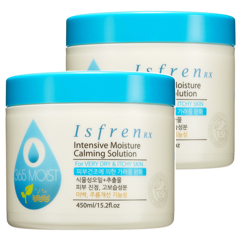 이스프렌 인텐시브 모이스처 카밍 솔루션 바디크림, 450ml, 2개