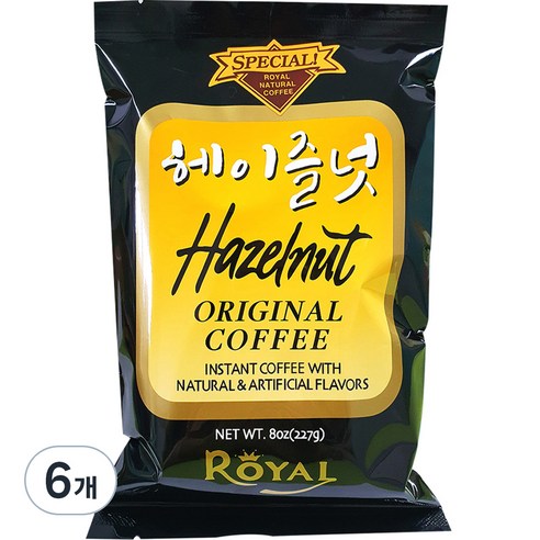 뉴트리365 로얄 헤이즐넛향 고급 원두커피, 227g, 1개입, 6개