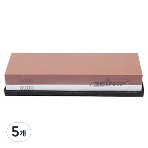 세인티에프 숫돌 연마석 양면 3000 8000방 + 미끄럼 방지 패드, 5개