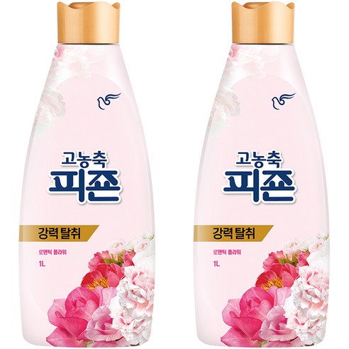 고농축 피죤 강력탈취 오리지널 로맨틱플라워 섬유유연제, 1L, 2개