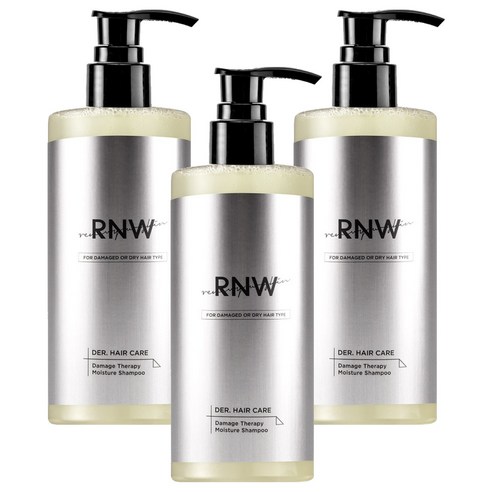알엔더블유 더 헤어케어 데미지 테라피 모이스처 샴푸, 3개, 300ml