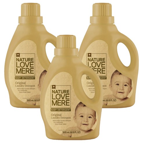 네이쳐러브메레 오리지널 유아세제 허브가든향 (용기형), 1800ml, 3개
