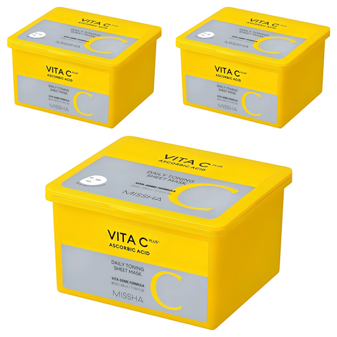 미샤 비타씨플러스 데일리 토닝 시트 마스크, 30개입, 3개