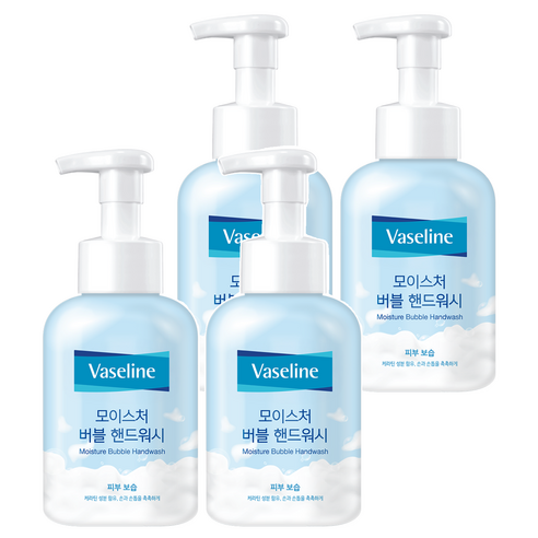애경바세린 모이스처 버블 핸드워시, 500ml, 4개