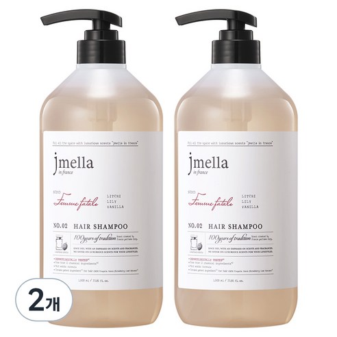제이멜라 인 프랑스 팜므파탈 헤어 샴푸, 1000ml, 4개