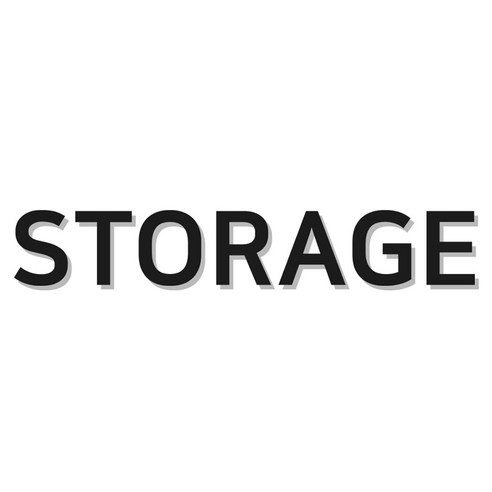 스튜디오투명 아크릴 표지판 검정색, STORAGE, 1개