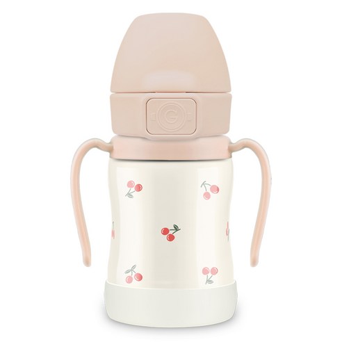 그로미미 원터치 스테인리스 체리쉬 빨대컵 200ml, 1개, 스윗피치