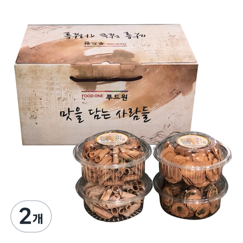 푸드원 맛을 담는 사람들 전병 4종 선물세트, 1kg, 2개