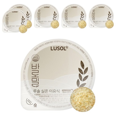 루솔 바로밀 모듬 야채 사과죽 이유식, 혼합맛(야채 / 사과), 120g, 6개