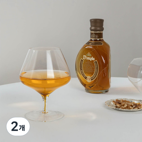 메종오브제 시에르 그라데이션 크리스탈 브랜디잔 옐로우, 540ml, 2개