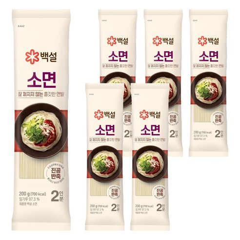 백설 소면, 200g, 6개