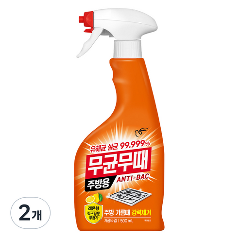 무균무때 안티박 주방용 세정제, 500ml, 2개
