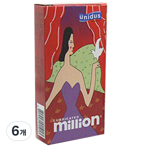 유니더스 밀리언 콘돔, 12개입, 6개