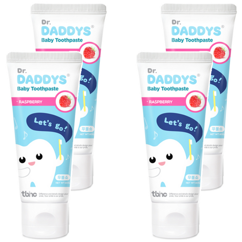 닥터데디스 아동용 무불소 베이비 치약, 60g, 4개