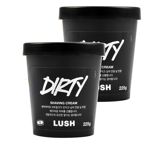 러쉬 더티 쉐이빙 크림, 225g, 2개