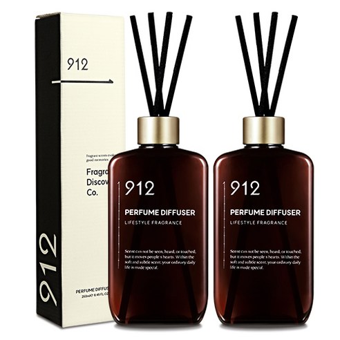 912 퍼퓸 디퓨저 2p + 리드스틱 8p 세트, 선데이모닝, 250ml, 1세트