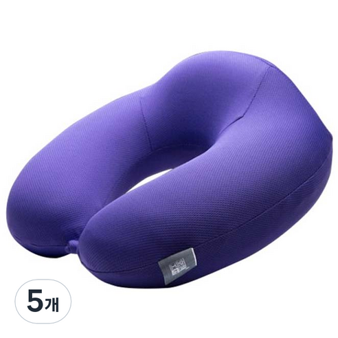 킨톤 여행용 U자 통풍 메모리폼 목쿠션, 퍼플, 5개
