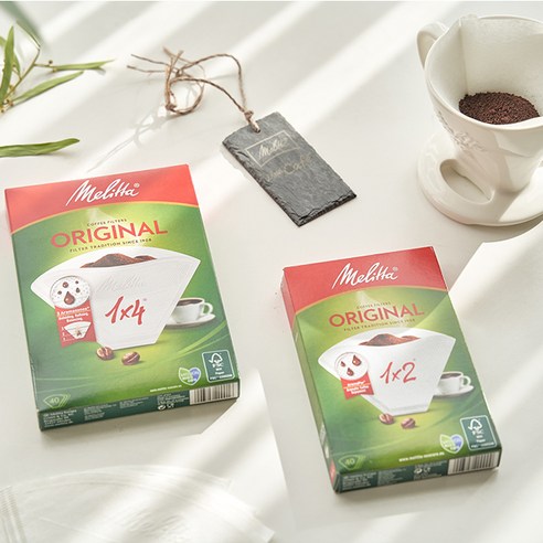 최고의 커피를 추출하고, 빠르고 쉽게 준비하고, 지속 가능한 방식으로 생산된 밀리타 오리지날 커피여과지