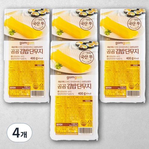 곰곰 김밥단무지, 400g, 4개