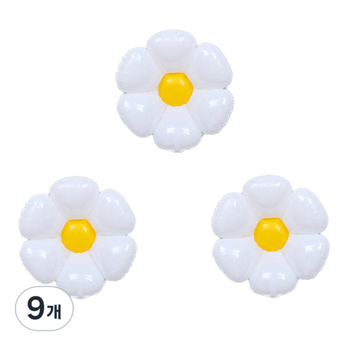 데이지 풍선 중, 혼합색상, 9개