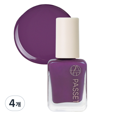 파셋 셀럽 네일컬러 폴리쉬 매니큐어, 64 그레이프퍼플, 7ml, 4개