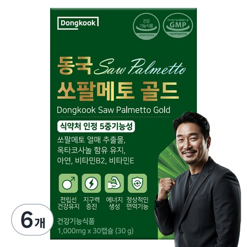 동국헬스케어 쏘팔메토 골드 1000mg, 30정, 6개