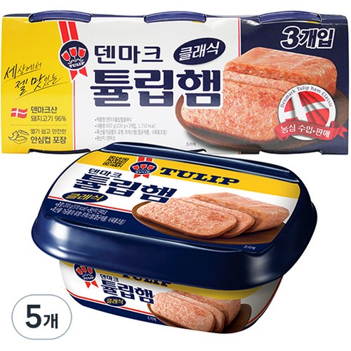 튤립푸드 농심 덴마크 튤립 햄 클래식, 200g, 15개