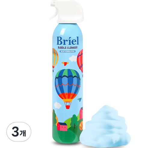 브리엘 블루 에드벌룬 버블 클렌저 누들타입 풍선껌향, 3개, 300ml