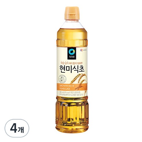 대상 청정원 현미식초, 900ml, 4개