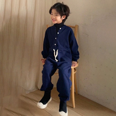 느엘 아동용 탄탄 점프슈트 긴바지
