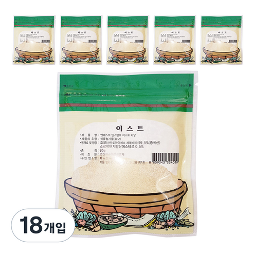 청은 이스트, 60g, 18개입