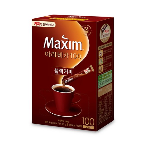맥심 아라비카100 블랙커피, 100개입, 100개