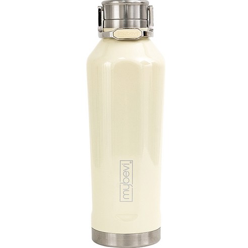 마이베비 콰트로 캔틴 캐리핸들 텀블러, 490ml, 크림베이지