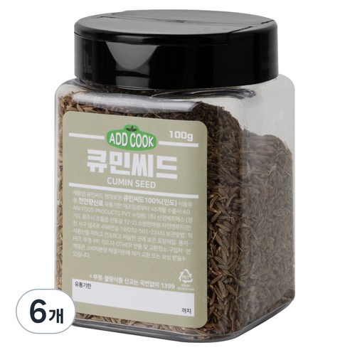 ADDCOOK 큐민씨드, 120g, 6개