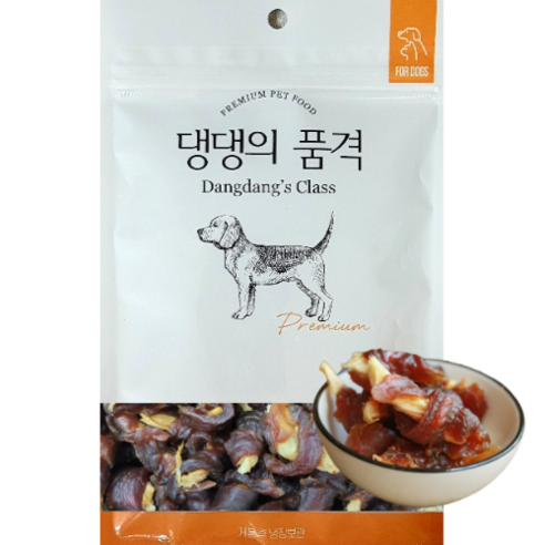댕댕의품격 강아지 간식 오리황태말이 300g, 1개, 오리북어말이