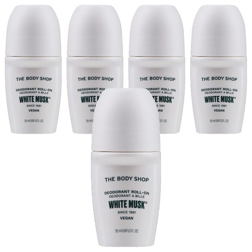 더바디샵 롤온 화이트머스크 데오드란트, 50ml, 5개