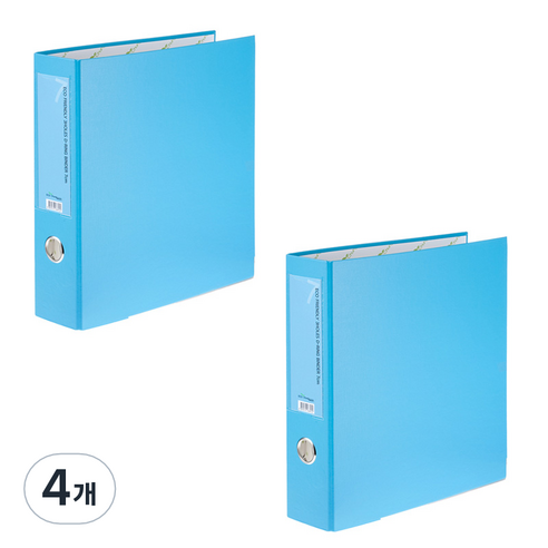 에코청운 에코 D링 바인더 파일 7cm 3공, 하늘, 4개