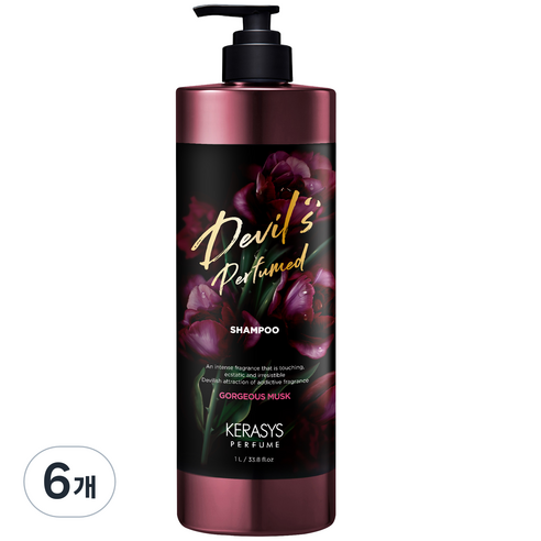 케라시스 고저스 머스크 퍼퓸 샴푸, 1L, 6개