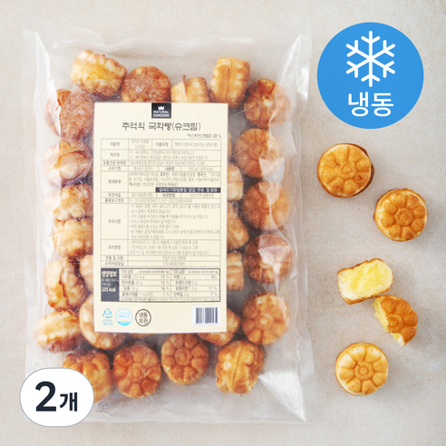 네추럴킹덤 추억의 국화빵 슈크림 (냉동), 800g, 2개