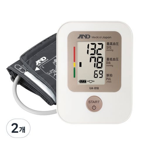 보령 에이앤디 메디칼 가정용 자동 전자 혈압 측정기 UA-818, 2개