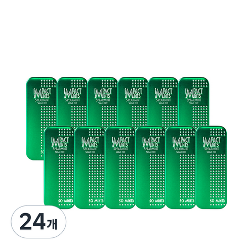 임팩트민트 슬림 슬라이드 캔디 스피아민트, 9g, 24개