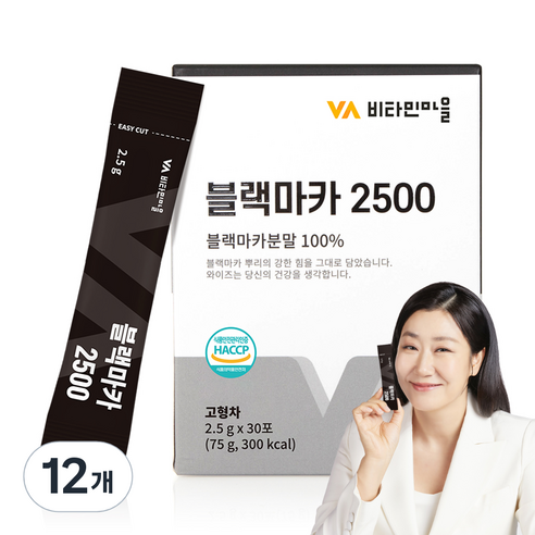 비타민마을 블랙마카 2500, 75g, 12개