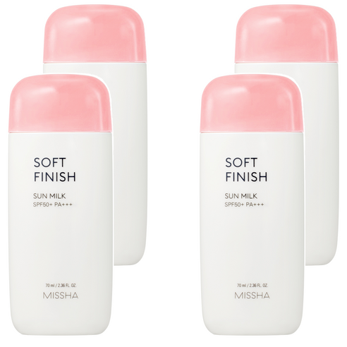 미샤 올 어라운드 세이프 블록 소프트 피니쉬 선밀크 SPF50+ PA+++, 70ml, 4개