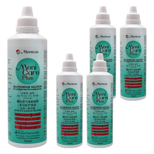 메니콘 메니케어 플러스 하드렌즈 드림렌즈 다목적 렌즈세정액, 5개, 250ml