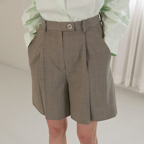 더센토르 여성용 WOOL ONE TUCK CULOTTE 반바지 TC20SSPT01