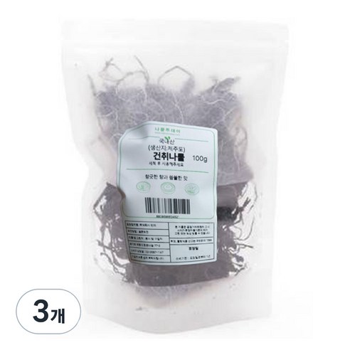 나물투데이 제주도 건취나물, 100g, 3개