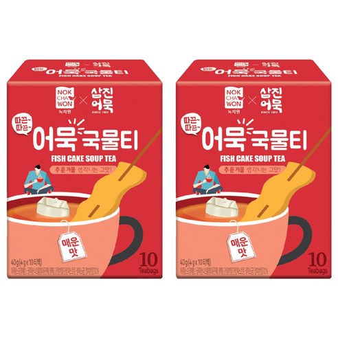 녹차원 따끈따끈 어묵국물티 매운맛, 20개, 4g