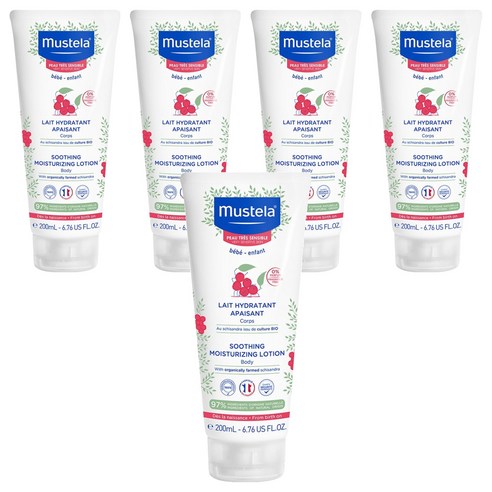 무스텔라 수딩 모이스처라이징 유아로션, 200ml, 5개