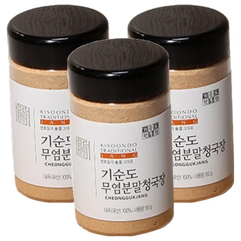 기순도전통장 무염 분말 청국장, 150g, 3개